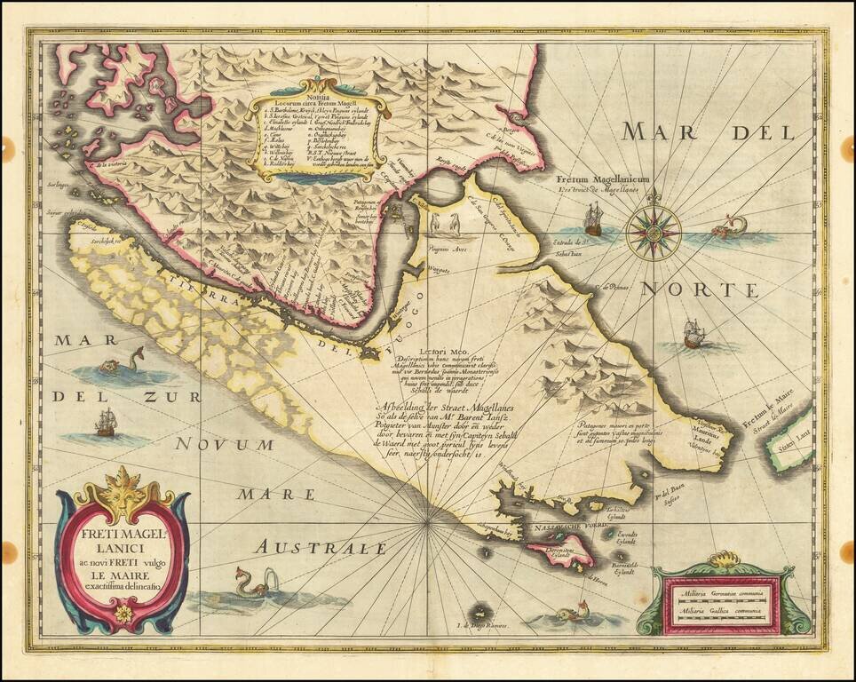 Freti Magellanici ac novi Freti vulgo Le Maire exactissima delineatio