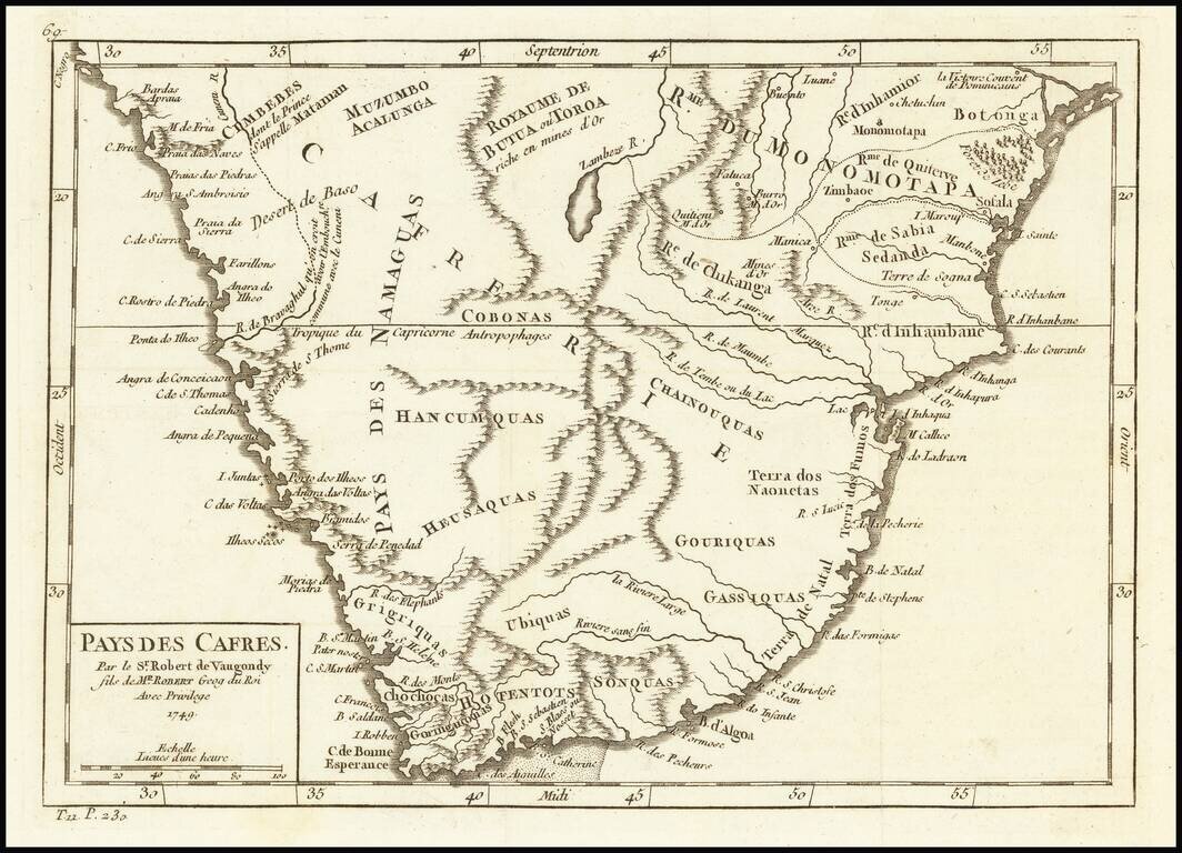 Pays de Cafres . . . 1749