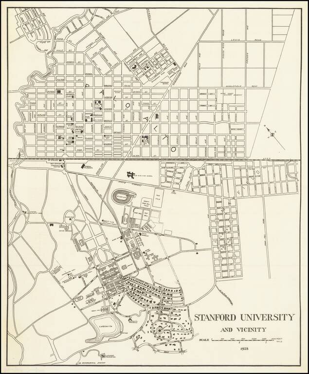 Stanford University and Vicinity 1933