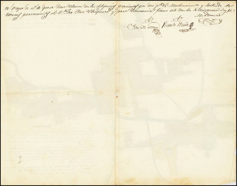 El numero 1 q[ue] se haya en la orilla de la ???ya que corre a San Ysidro es el gran ?? de partida siguencio? la numeracion immediata a los puntos amarillos ?on los ?inderos, hasta? el numero 19 con que vierra en el terreno marcados con la letra C.