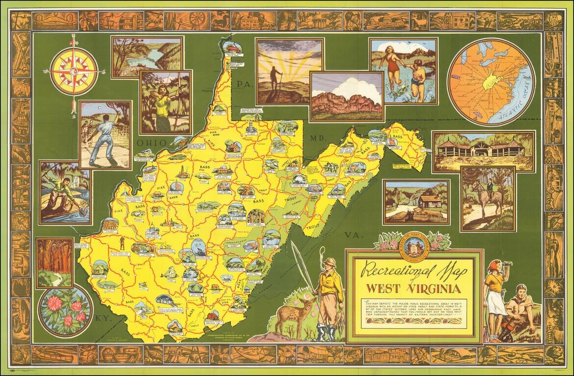 Recreational Map of West Virginia