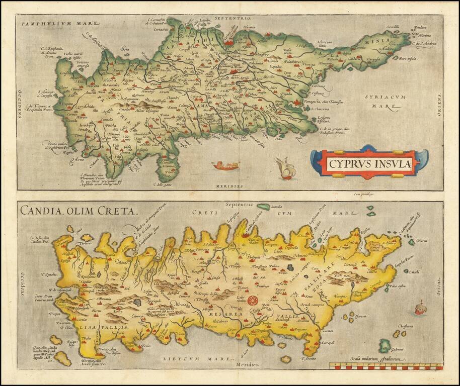 Cyprus Insula [with] Candia, Olim Creta