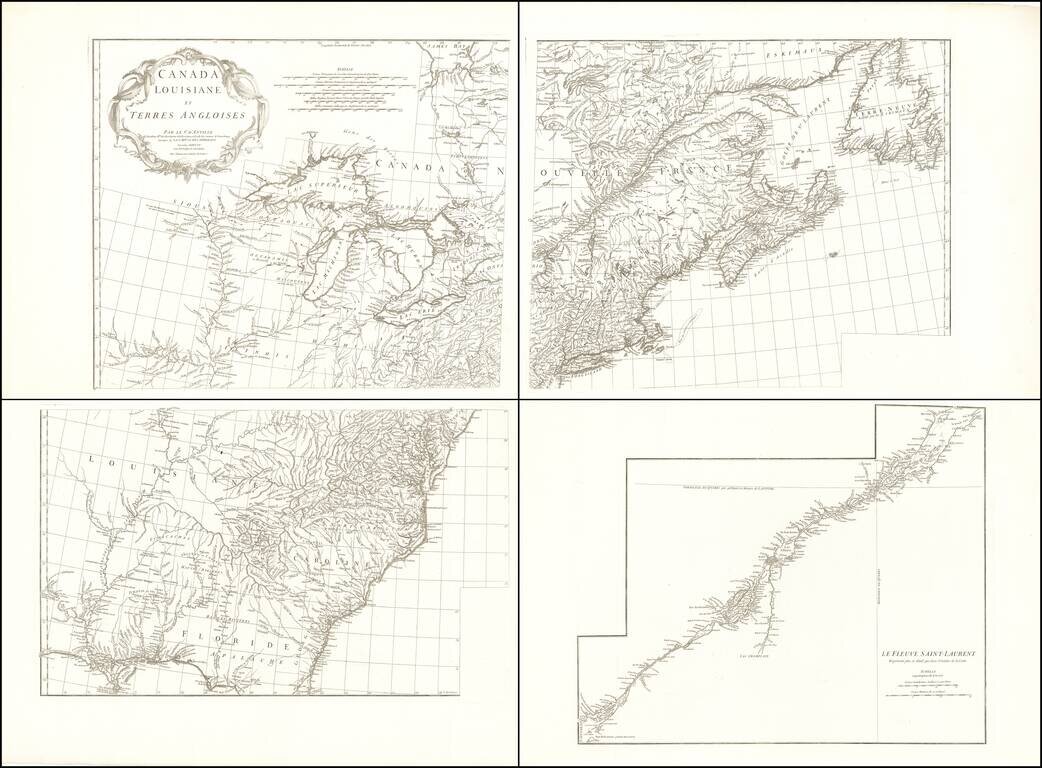 Canada Louisiane et Terres Angloises . . . Novembre MDCCLV