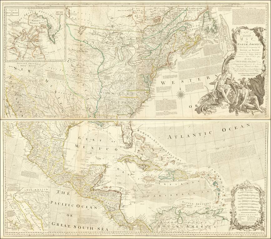 An Accurate Map of North America, Describing and Distinguishing The British and Spanish Dominions . . . According To The Definitive Treaty Concluded At Paris 10th Feby. 1763