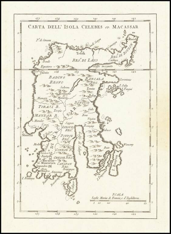 Carta Dell' Isola Celebes ou Macassar