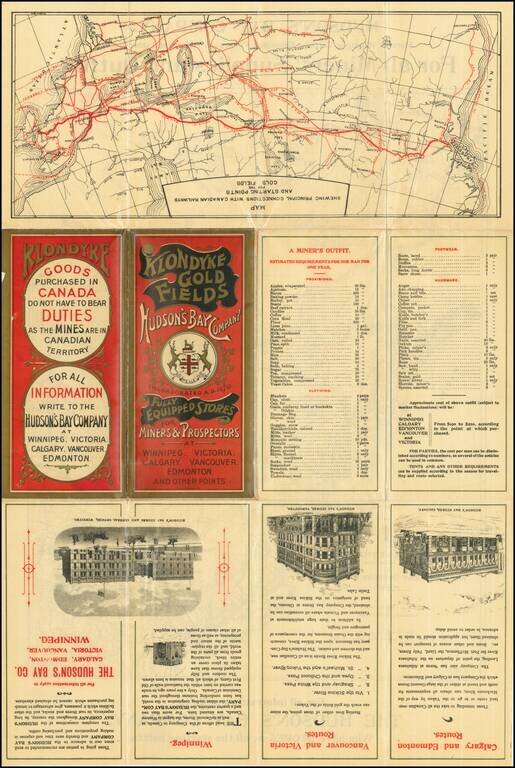 Map of the Gold Fields of Western Canada Shewing Lines of Travel & Hudson's Bay Company's Posts en route . . .