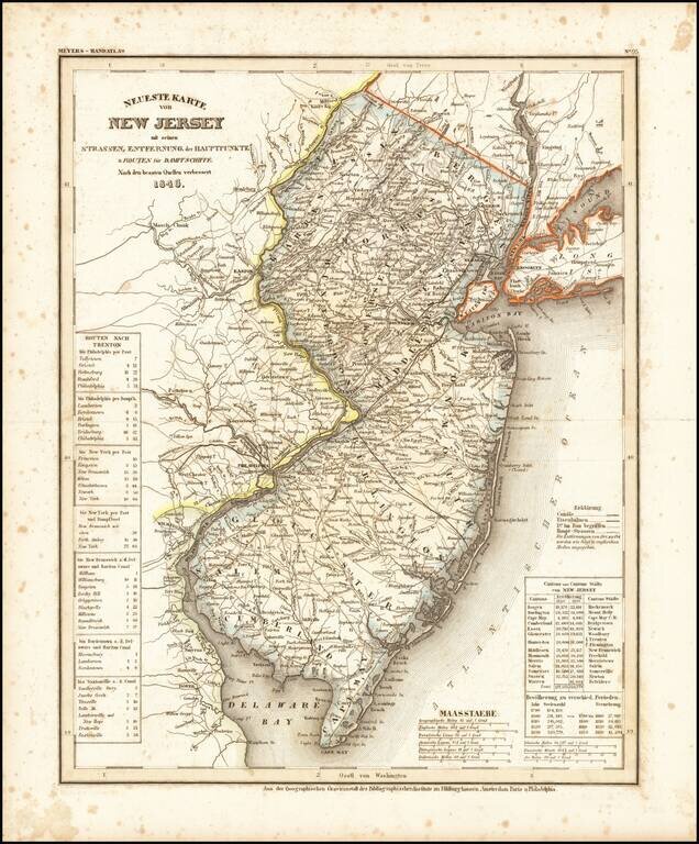 Neueste Karte von New Jersey . . .  1846