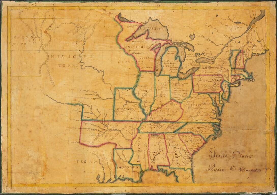 [School Girl Map]  United States by Betsey C. Converse