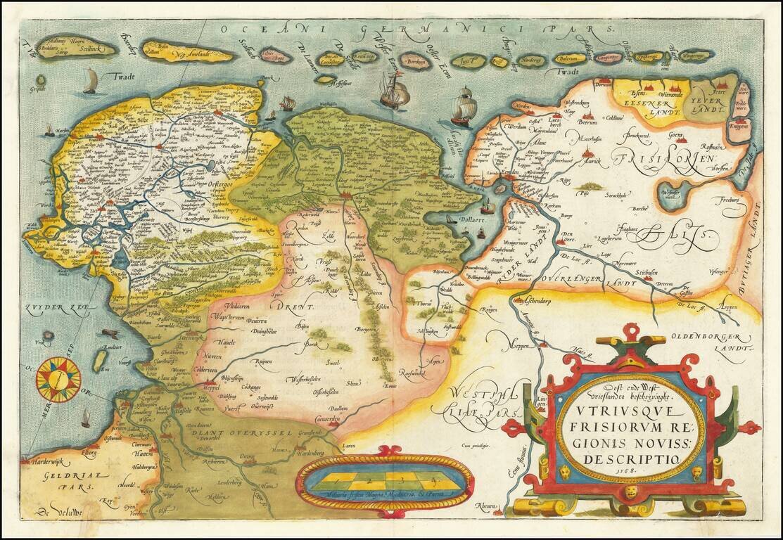 Oost ende West Vrieslandts beschryvinghe Utriusque Frisiorum Regionis Noviss Descriptio 1568