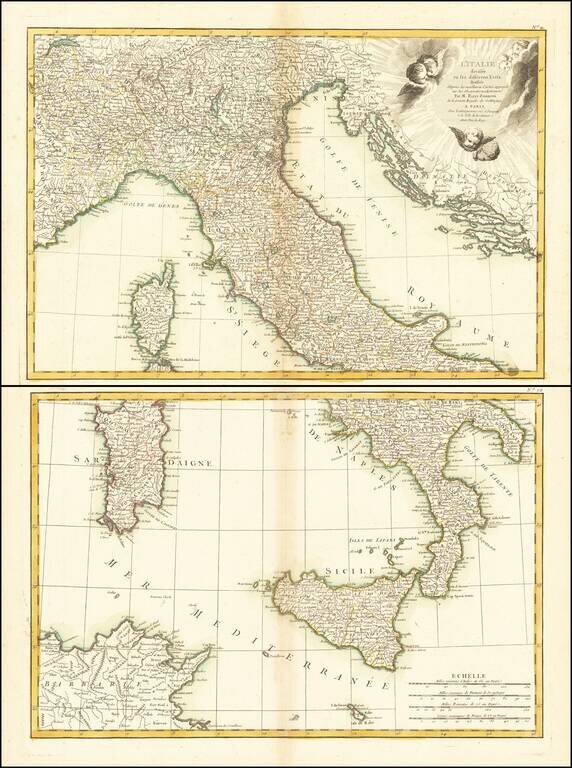 L'Italie divisee en ses differens Etats… [2 sheet map]