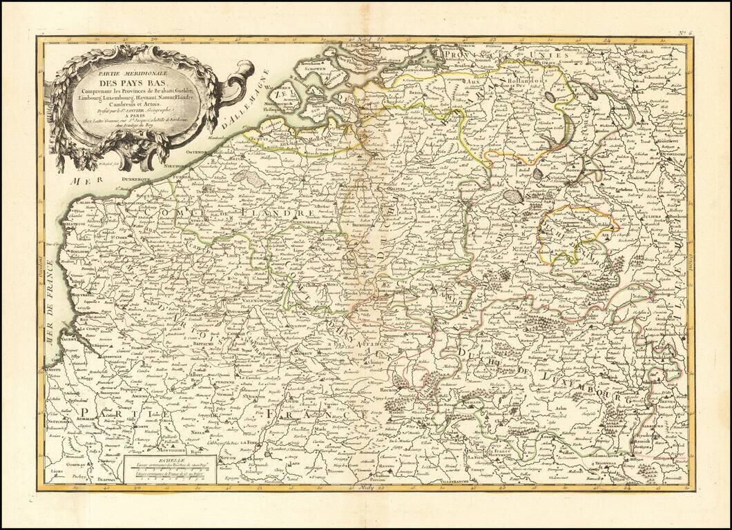 Partie Meridionale Des Pays Bas, Comprenant Les Provinces Brabant, Gueldre, Limbourg, Luxembourg, Haynaut, Namur, Flandre, Cambresis, Artois . . .