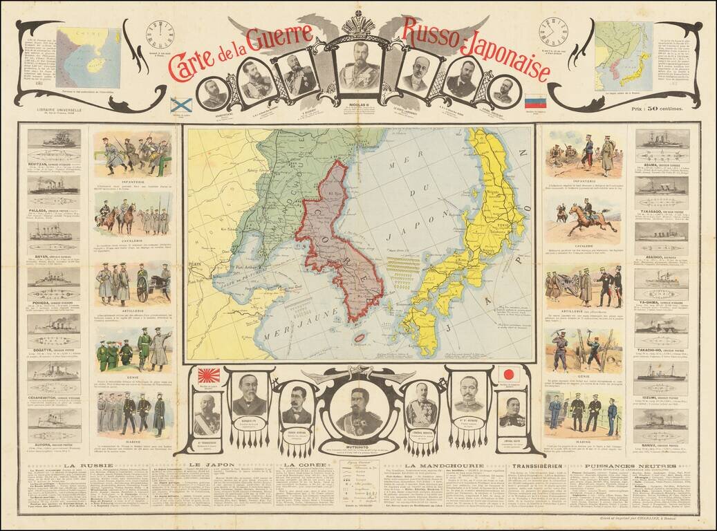 Carte de la Guerre Russo-Japonaise