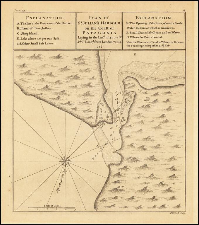 Plan of St. Julian's Harbour on the Coast of Patagonia . . .