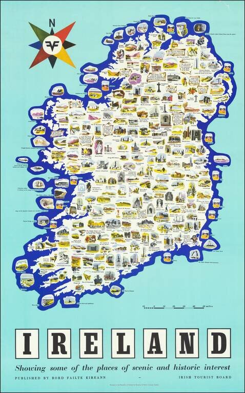 Ireland Showing some of the places of scenic and historic interest