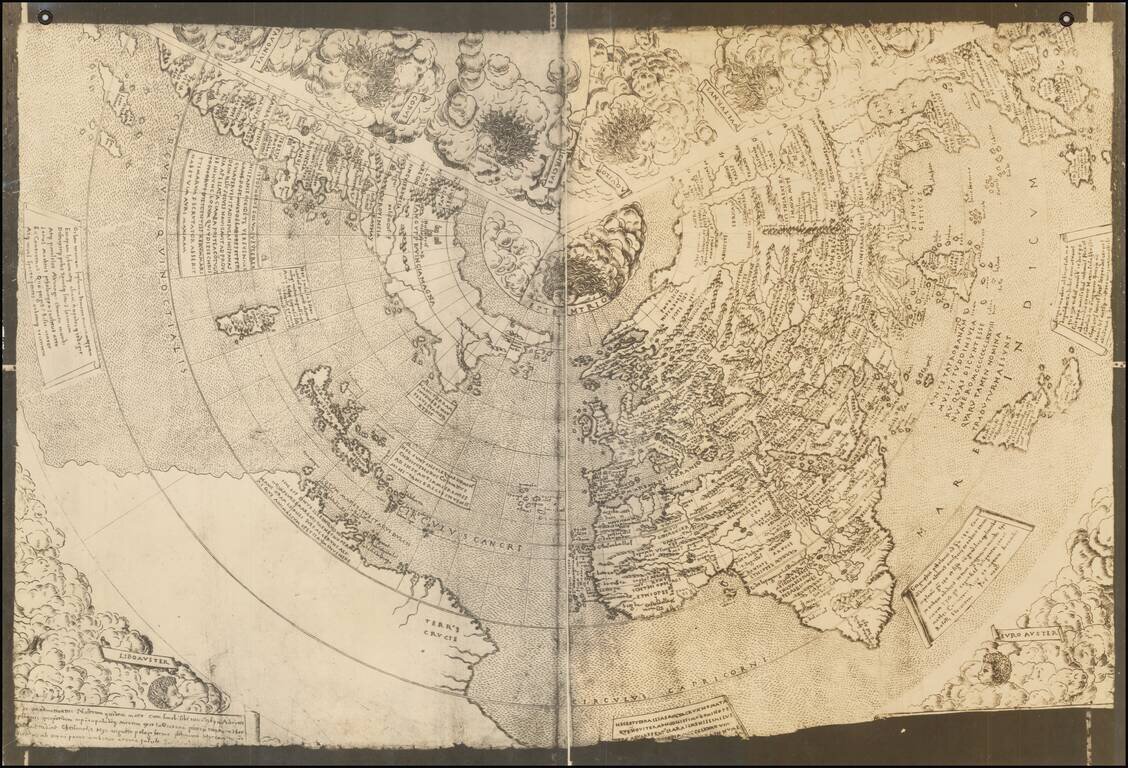 [Early Photographic Facsimile of the Contarini-Roselli World Map]