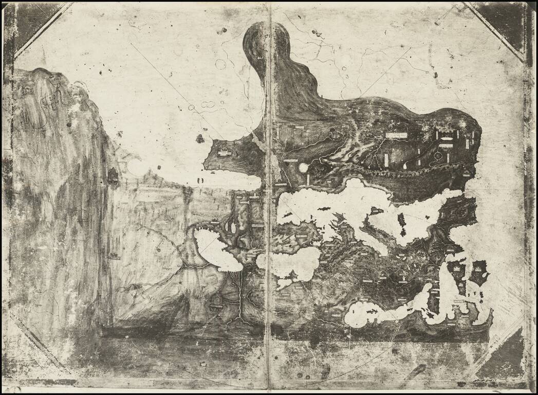 [Early Photographic Facsimile of the Portolano Laurenziano Gaddiano World Map]