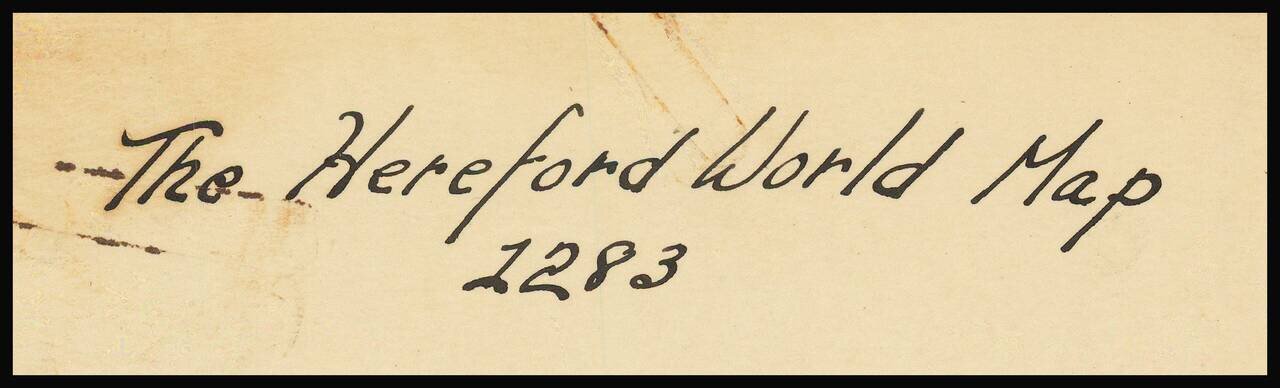 [Early Facsimile of the Hereford Mappamundi] Hanc quam videtis terrarum orbis tabulam : descripsit delineavitque Ricardus de Haldingham sive de Bello dictus A.S. circa M.C.C.C.