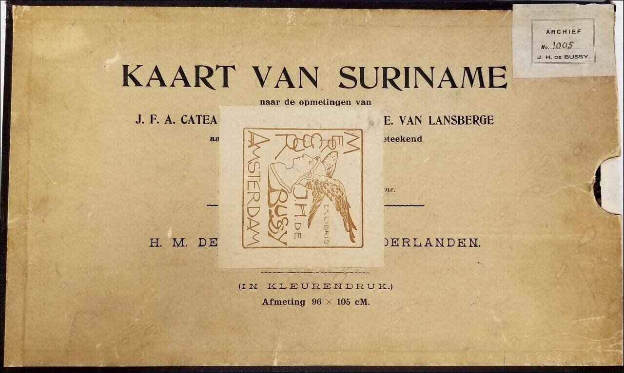 Kaart van Suriname Naar De opmetingen Van J.F.A. Cateau Van Rosevelt en J.F.A.E. Van Lansberge, Aangevuld tot 1898 Met Die Van - En Geteekend Door W. L. Loth