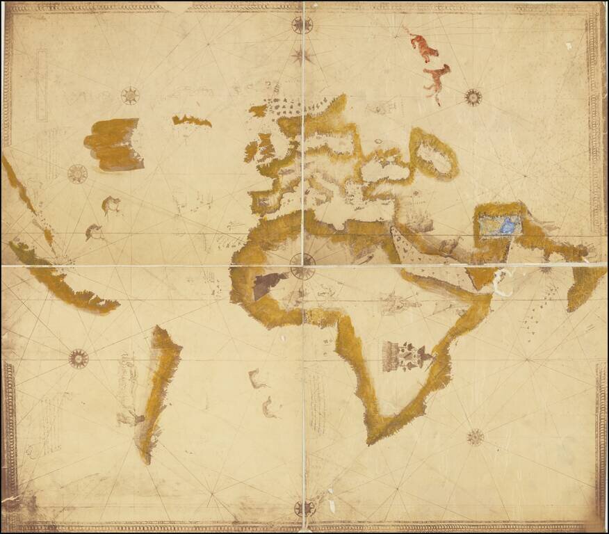 [Early Photographic Facsimile] Kunstmann II (Four-Finger Map)