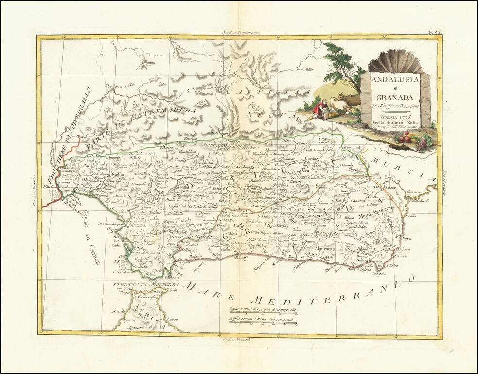 Andalusia e Granada Di Novissima Projezione  . . . 1776