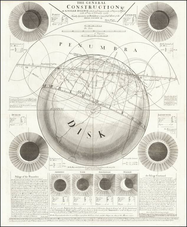 The General Construction &c. of a Solar Eclipse which will happen in the 12th degree of Pisces on the 18th day of February 1736/7