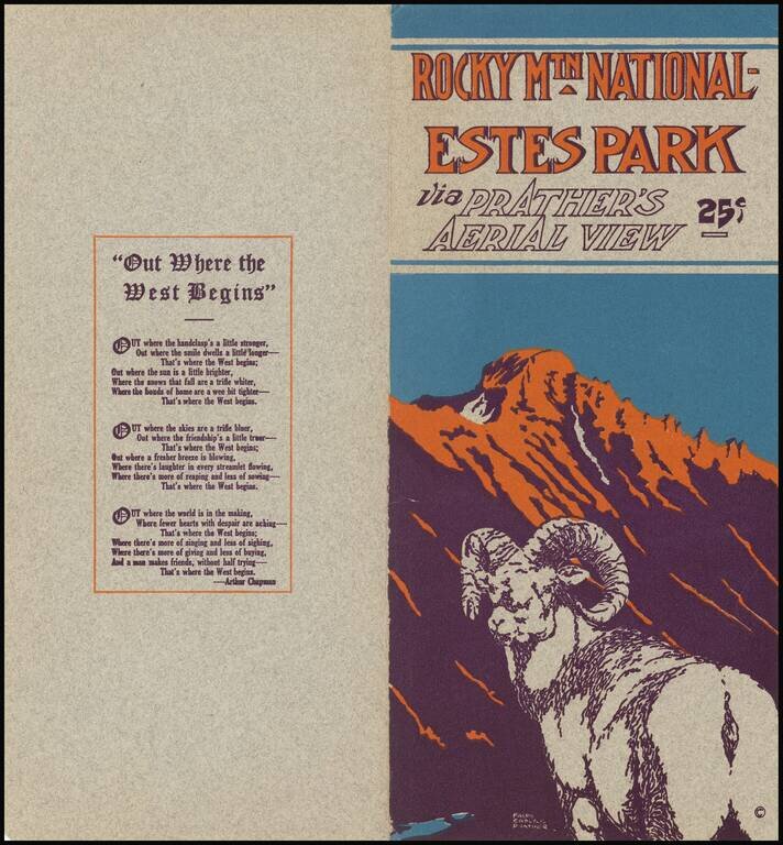 Prather's Aerial View of the Rocky Mountain National-Estes-Park