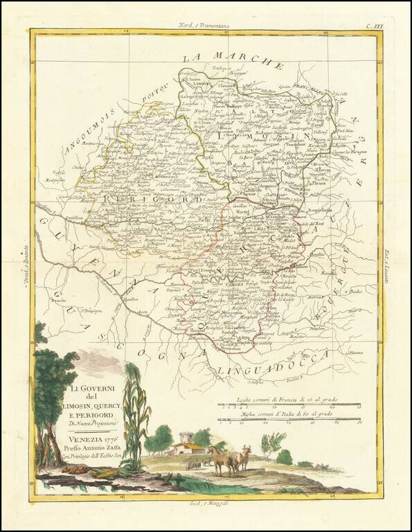 Li Governi del Limosin, Quercy, e Perigord Di Nuova Projezione . . . 1776