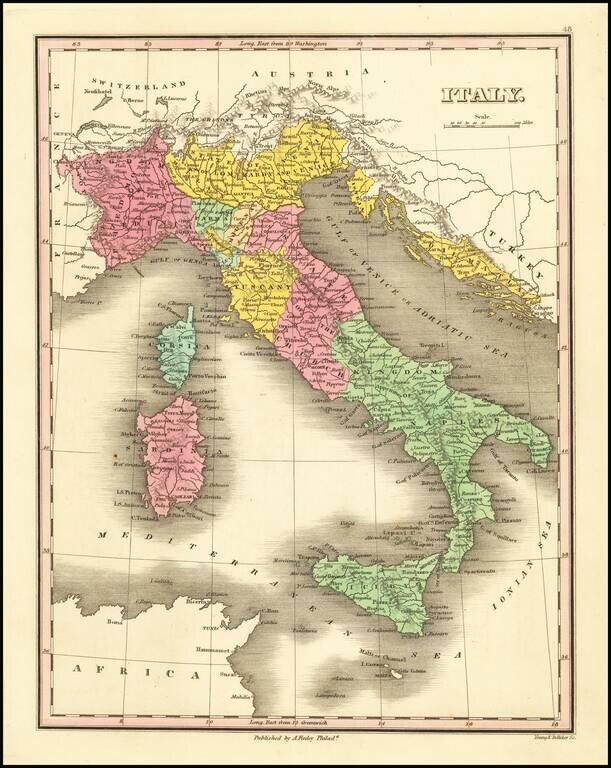 Italy [shows Corsica, Sardinia, Sicily and Malta]