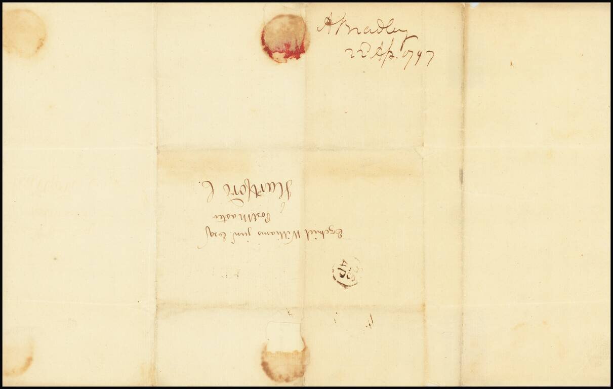 [Abraham Bradley Letter to Ezekiel Williams Jr. --  Dated April 22, 1797]