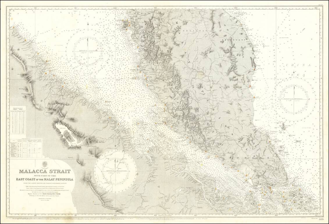 Malacca Strait with part of the East Coast of the Malay Peninsula