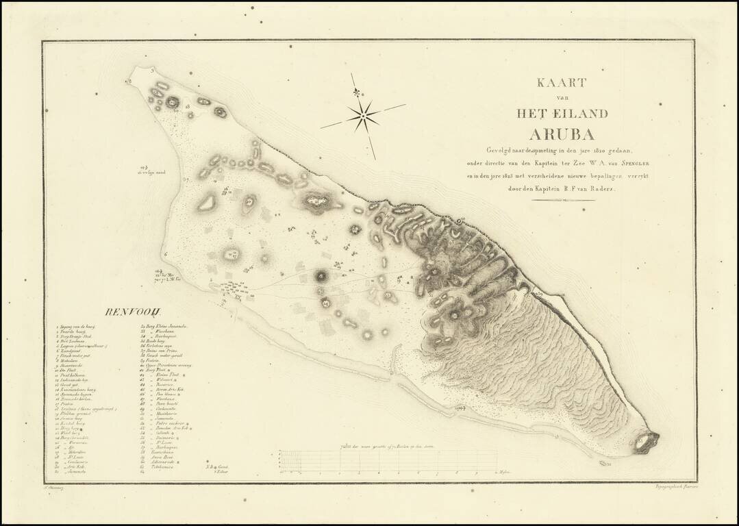 Kaart van Het Eiland Aruba