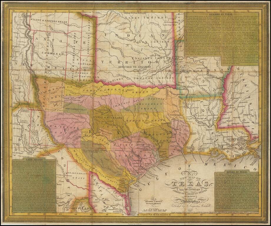 A New Map of Texas, with the Contiguous American & Mexican States . . . 1836