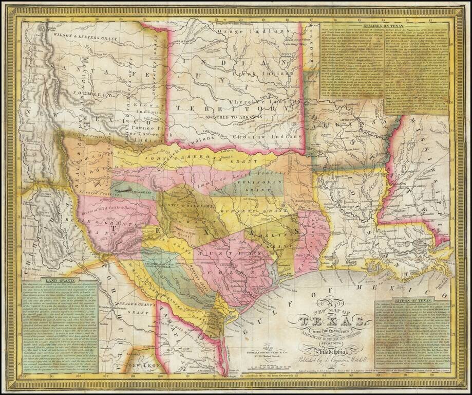 A New Map of Texas, with the Contiguous American & Mexican States . . . 1839