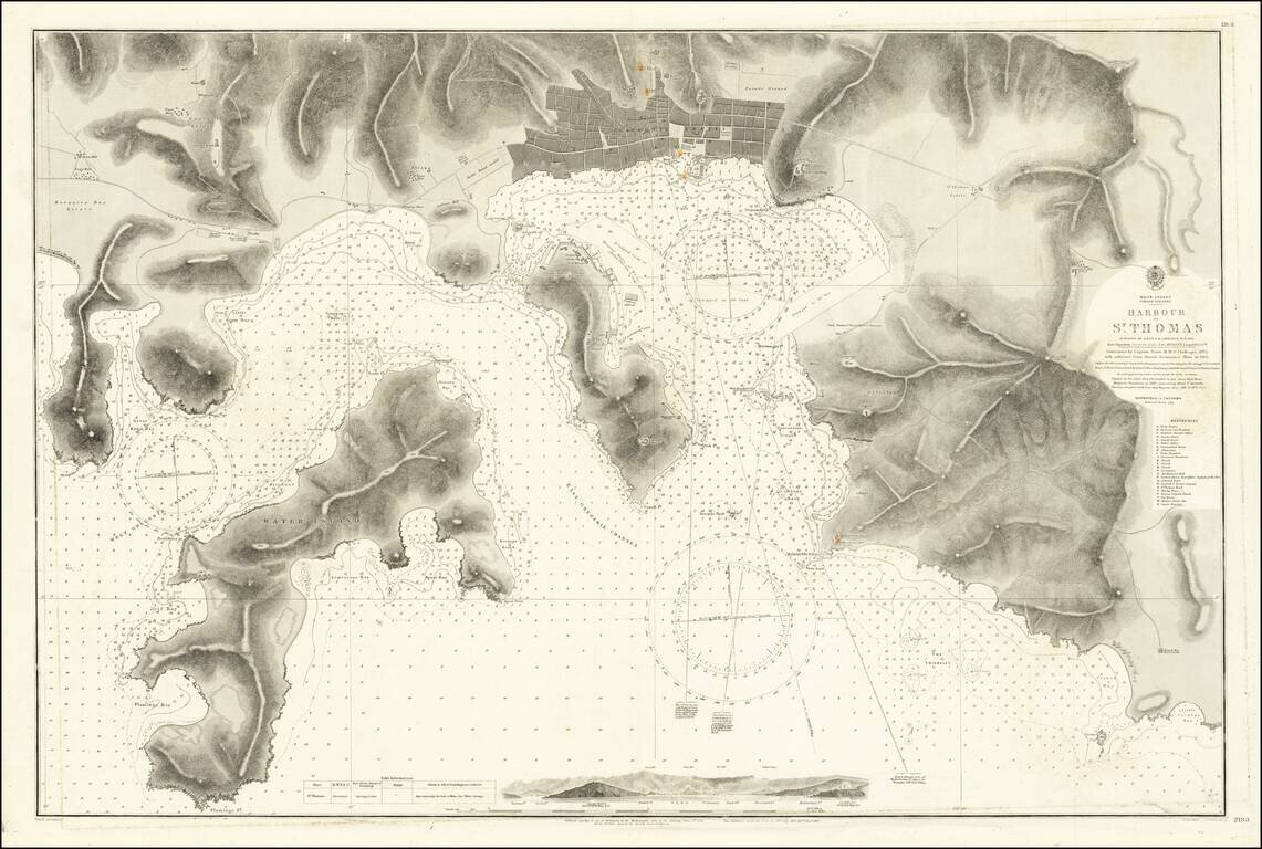 Harbour of St. Thomas.  Surveyed by Lieut G. B. Lawrence, R.N.  1851