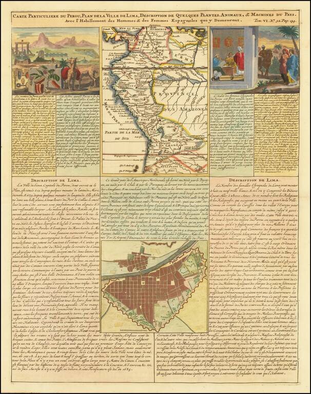 Carte Particuliere Du Perou, Plan De La Ville De Lima .....