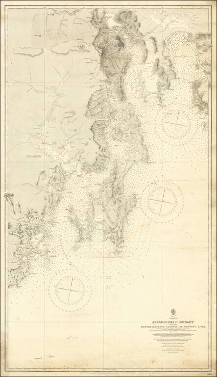 Approaches to Hobart including D'Entrecasteaux Channel and Derwent River, surveyed by Lieutenant A.M. Field R.N. et al.