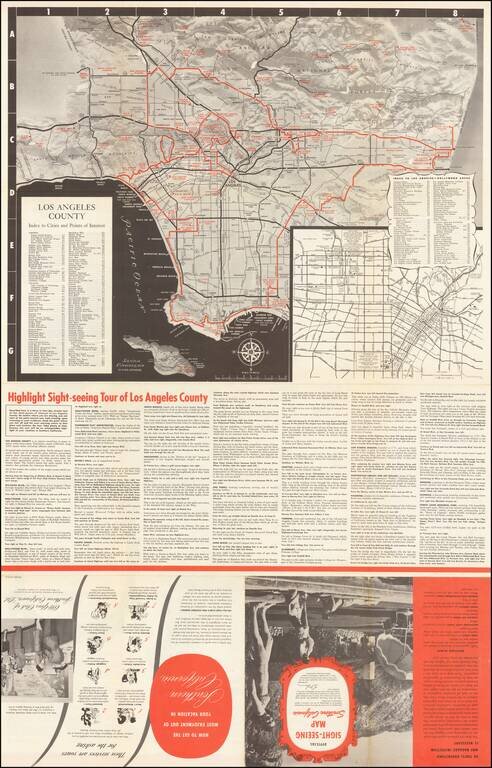 Official Sightseeing Map of Southern California