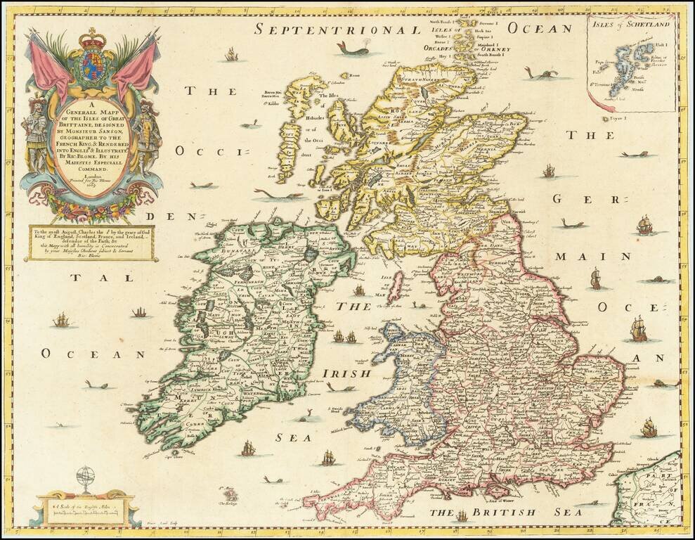 A Generall Mapp of the Isles of Great Brittaine . . . 1669