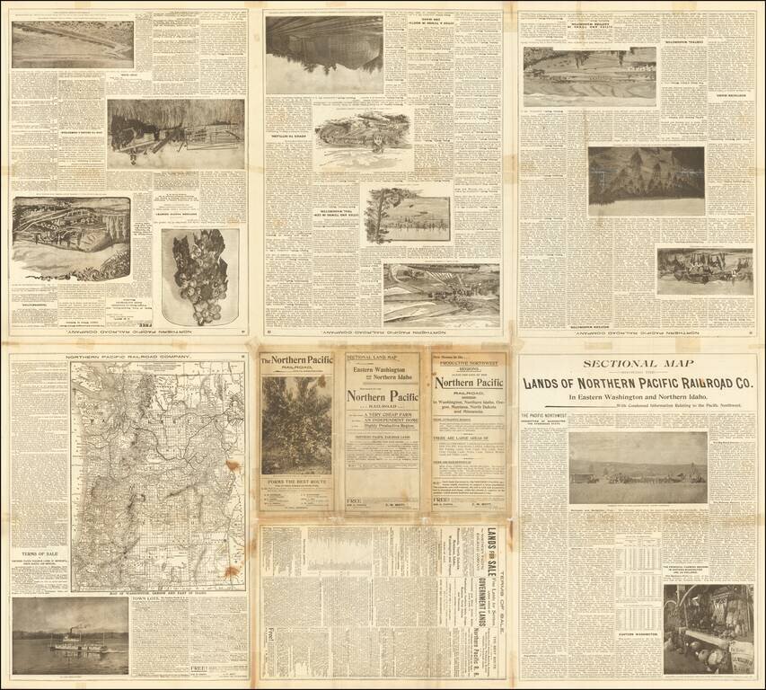 Map Showing Land Grant of the Northern Pacific Railroad Co. In Eastern Washington and Northern Idaho.