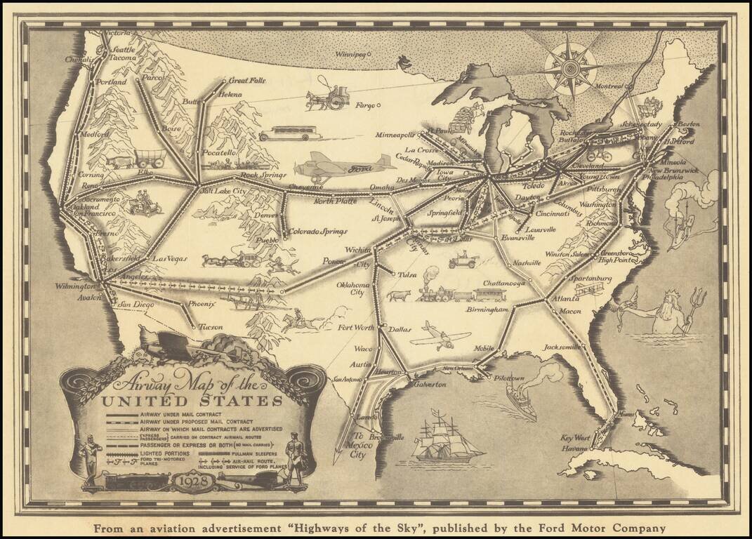 Airway Map of the United States