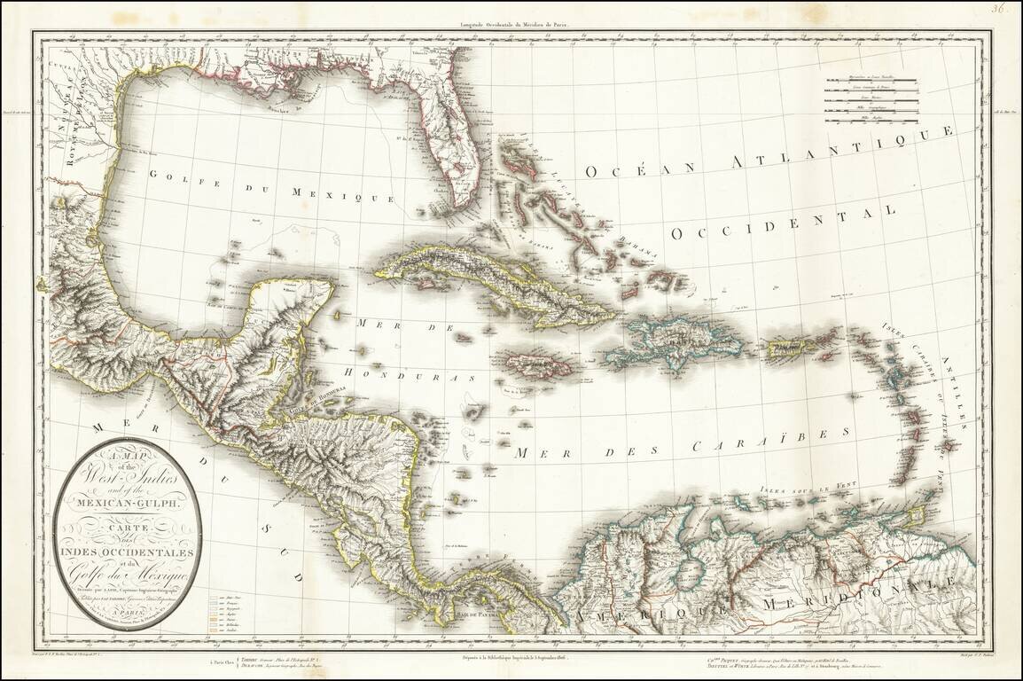 A Map of the West Indies and of the Mexican Gulph. | Carte des Indes Occidentales et du Golfe du Mexique.
