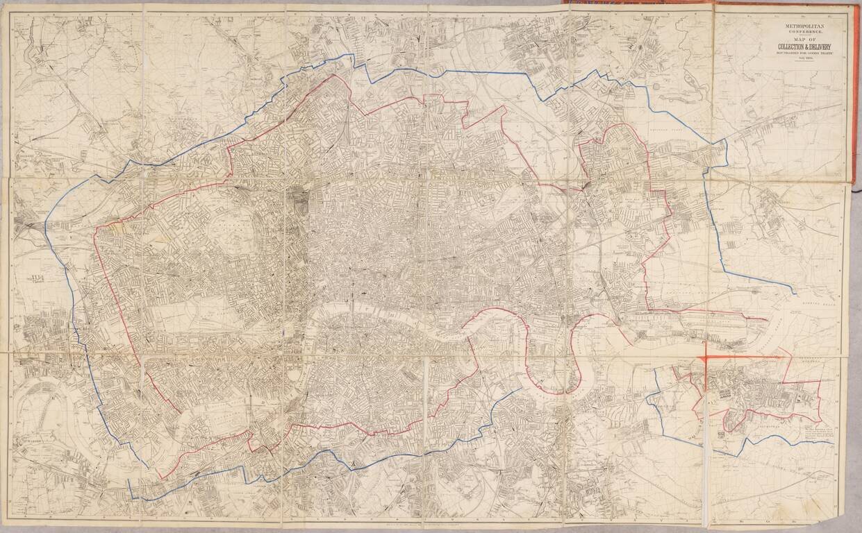 Metropolitan Conference | Map of Collection & Delivery Boundaries for Goods Traffic July 1985.