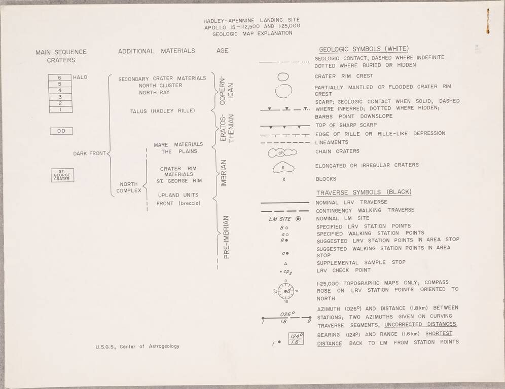 (Apollo 15 EVA Atlas) Hadley-Apennine Landing Site Apollo 15 - 1:12,500 and 1:25,000