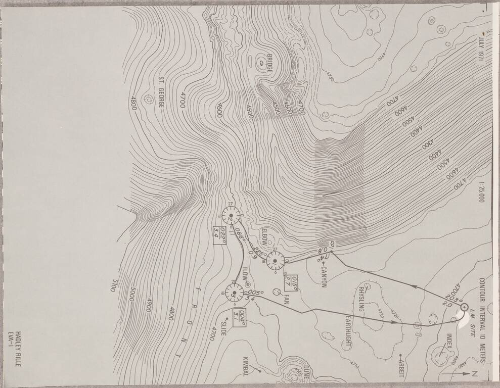 (Apollo 15 EVA Atlas) Hadley-Apennine Landing Site Apollo 15 - 1:12,500 and 1:25,000