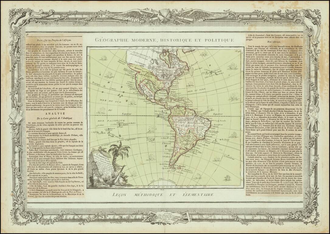 L'Amerique Dressee pour l'etude De La Geographie . . .  1784