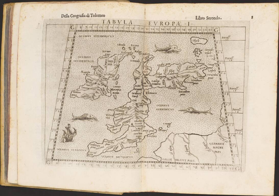 La Geografia di Claudio Tolomeo Alessandrino, Tradotta di Greco nell'Idioma Volgare Italiano da Girolamo Russcelli