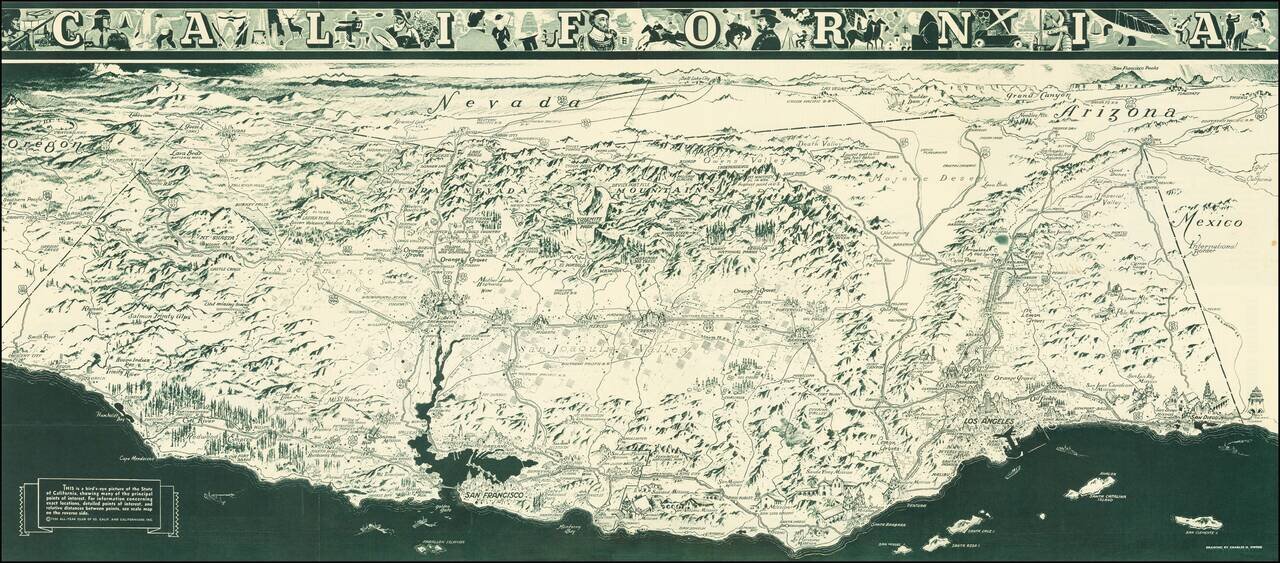 California Official Tourist Picture Map