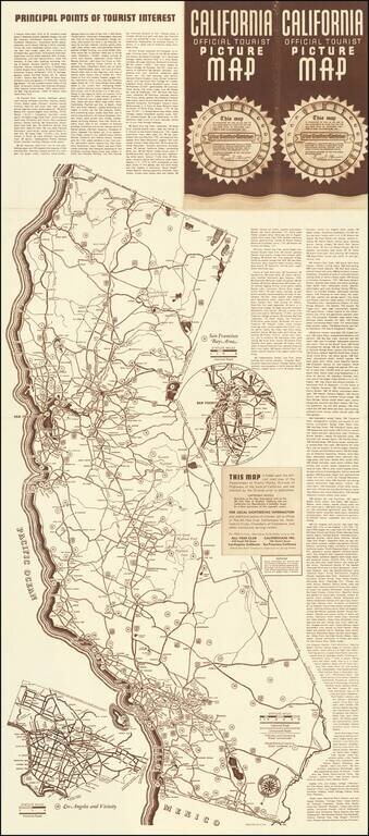 California Official Tourist Picture Map