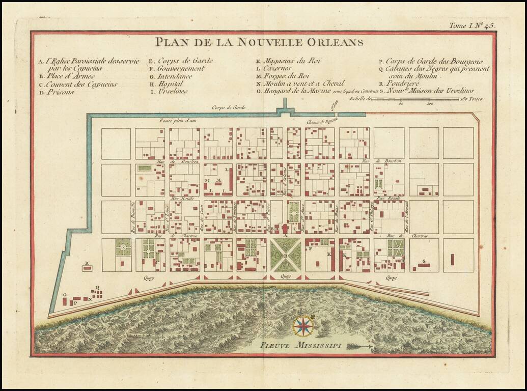 Plan De La Nouvelle Orleans Sur les Manuscrits du Depot des Cartes De la Marine . . .