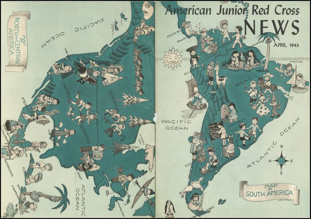 Map of North and Central America | Map of South America